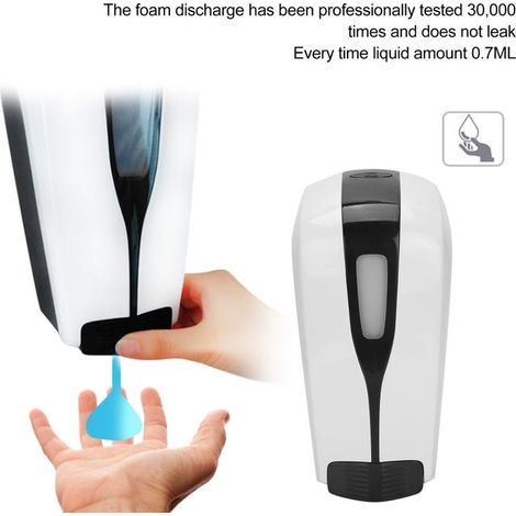 Distributore di sapone a parete per bagno con dispenser di sapone liquido da 500 ml (1/4)