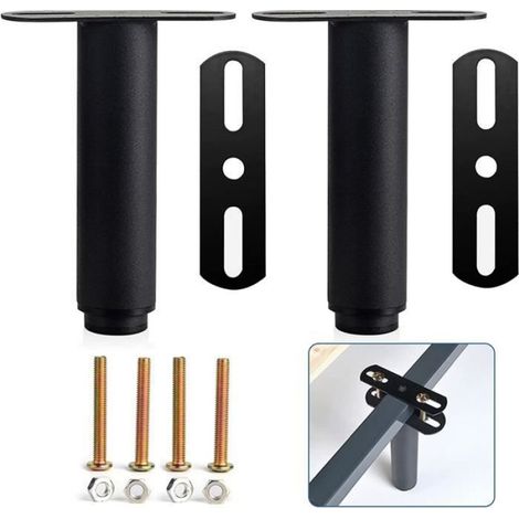 Pied De Lit - Métal Réglable 18 À 33 Cm - Pour Lit À Sommier - 2 Pièces (1/4)