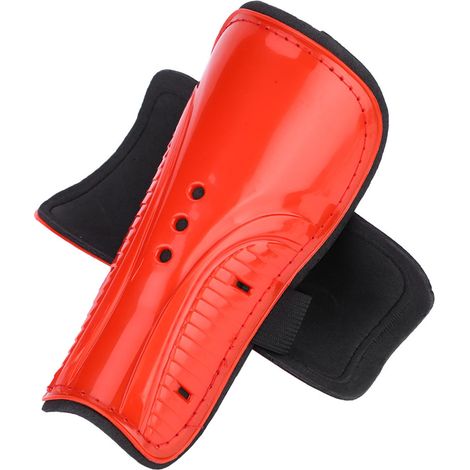 1 Paire de Protections Tibia Football Junior Adulte - Jambières de Sport Rouge Sécurité