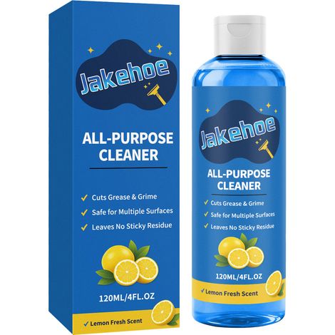 Nettoyant multi-usages JAKEHOE, parfum citron, pour nettoyer les taches tenaces dans la cuisine et la salle de bain, sur les meubles, les sols et les murs, 120 ml (1/5)