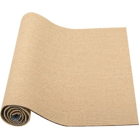 Tapis à griffer pour chat dimensions 40 x 200 cm autocollant pour protéger meubles murs canapés et tapis contre les griffures couleur kaki (1/5)
