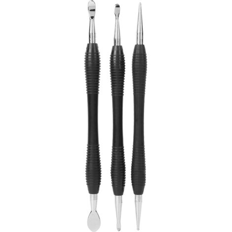 Set aus 3 Ledergravurwerkzeugen, Löffel, Stift, Zubehör (Bastelarbeiten)