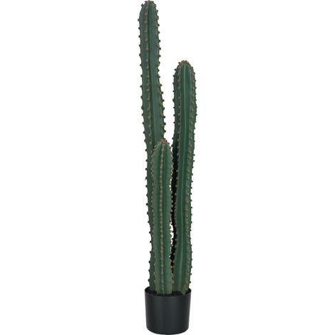 Grande cactus artificiale realistico, pianta artificiale di grandi dimensioni: diametro 18 cm x altezza 120 cm, verde