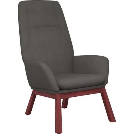 Fauteuil inclinable en tissu gris foncé (1/5)