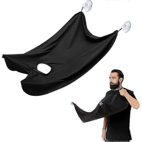 Tablier à barbe avec 2 ventouses pour une salle de bain propre - blanc (1/4)