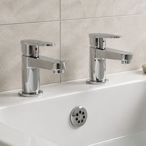 Mira Showers Minimal Round Bath Pillar Taps Chrome - 1 Pair 2.1977.013 (1/2)