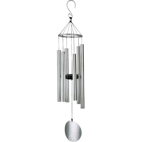6 tubes cloches fenêtre jardin yard vent carillon maison salle décor cadeau argent (1/5)