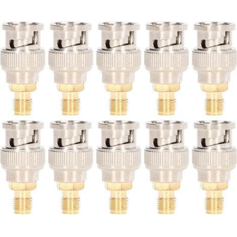 Kit de conversion d'instruments, 10 pièces, adaptateur coaxial RF, connecteur SMA femelle vers BNC mâle (1/4)