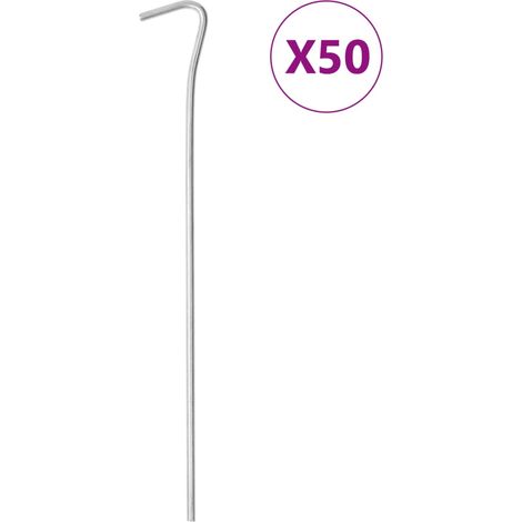 Zeltheringe 50 Stk. 23 cm Ø4 mm Verzinkter Stahl