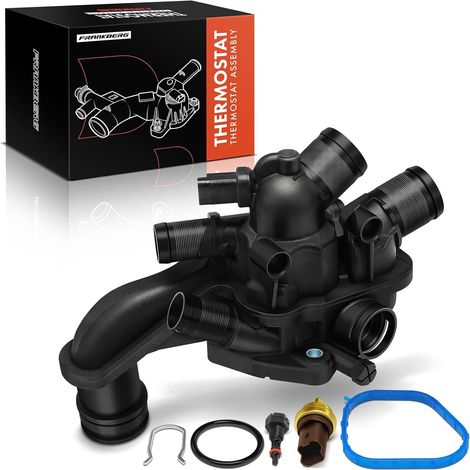 Schwarzes Metall-Thermostatgehäuse für Kühlmitteltemperaturregelung von 1,6-Liter-Motoren für C3, C4, C5, DS3, 207, 308 (2006–2020) (1/5)