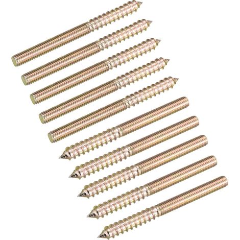 M6x70mm Vis Double Filetage Boulon 12pcs Double Extrémité Cheville pour Bois Meuble (1/5)