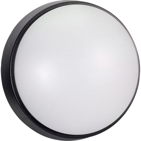 Hublot LED Rond Noir, 12W, 1200 lumens, IP65, couleur reglables 3000/4000/6500K, garantie 5 ans - Tibelec (1/5)