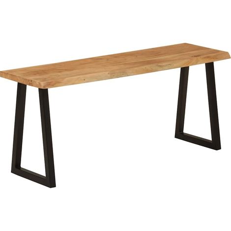 Bank Baumkante 105 cm Massivholz Akazie