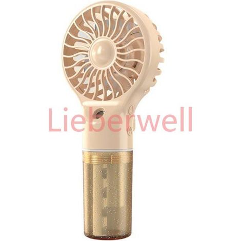 4 Adjustable Portable Rechargeable Misting Fan with Speeds, Handheld Cooling Fan with Water Spray for Baby and Travel, White (1/5)