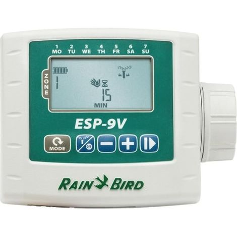 Programmateur d'arrosage Rain Bird ESP-9V 6 stations à batterie Irrigation autonome en zones reculées Offre exclusive