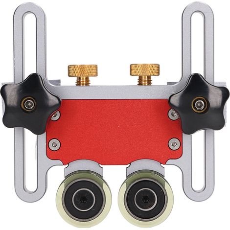 Rouleau guide d'alimentation pour scie à table, double roulement, aluminium, réglable et polyvalent, chariot de guidage robuste (1/5)