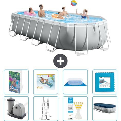 Prism Frame Pool Oval - 610x305x122 cm - 9-teilig S651