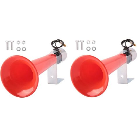 2 trombe ad aria compressa molto potenti da 12/24 V 180 dB per auto, camion, barche, treni con freno ad aria