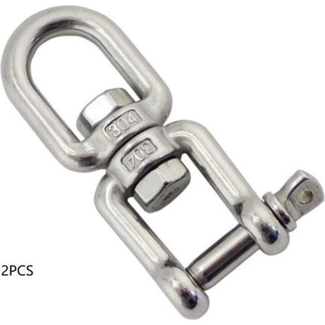 Émerillon manille connecteur pivotant en acier inoxydable 304 – 8mm – Résistance à la corrosion pour environnement marin – Fixation sécurisée bateau (1/5)