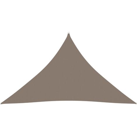 INLIFE Voile de parasol Tissu Oxford triangulaire 3,5x3,5x4,9 m Taupe (1/5)