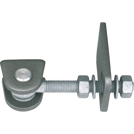 Charnière de portail galvanisée à chaud avec écrous à souder pour ouverture à 180° Filetage M12 Modèle court
