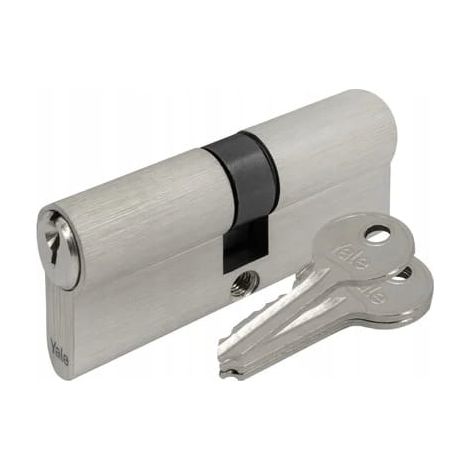 Inserto de cerradura de cilindro satinado 30/40 mm + 3 llaves