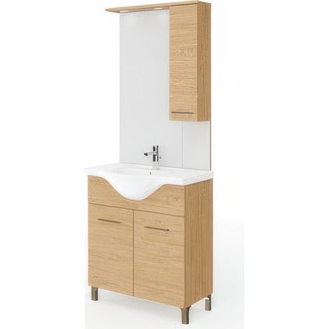 MOBILE BAGNO RUBINO 2A 75 ROVERE NATURALE
