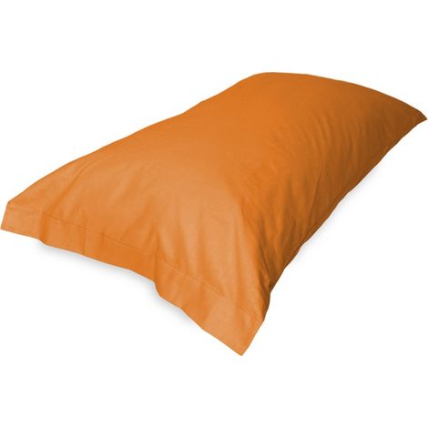 COPPIA federa per GUANCIALE STRONG tinta unita ARANCIO cm. 52X82
