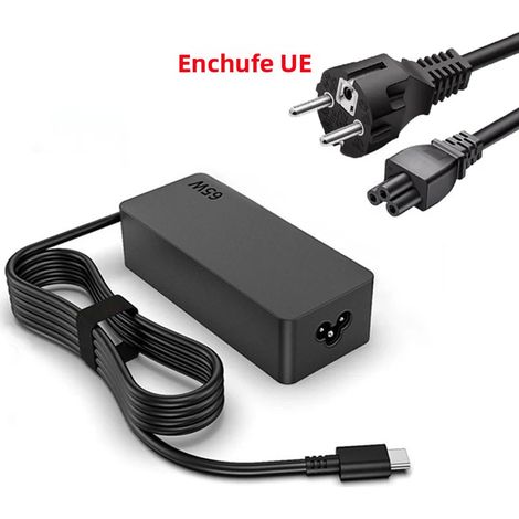Adaptateur secteur universel USB-C 65 W 20 V 3,25 A à charge rapide (prise européenne) (1/4)
