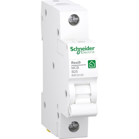Schneider Electric R9F23125 Interruttore automatico Resi9 1P, 25A, B caratteristiche, 6kA (1/3)