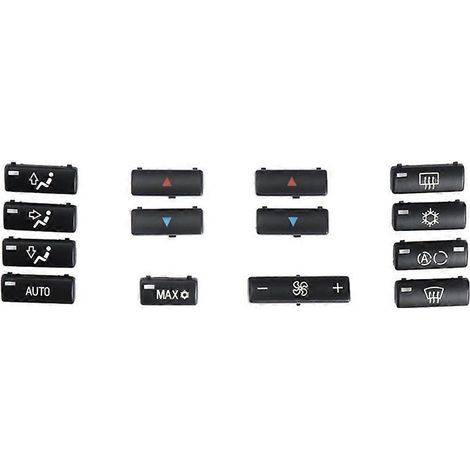 14 pezzi Copri pulsanti interruttore climatizzatore auto per X5 E53 1999-2006 E39 1996-2002 6 (1/4)