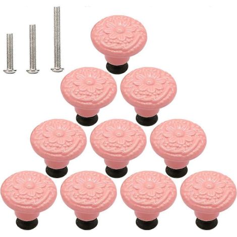 10 stuks kastknoppen, glanzend keramiek, dressoir, paddenstoel, tafel, lade, kastgreep, meubelgreep, doe-het-zelf kledingkast, effen kleur, vintage handgreep (1/5)