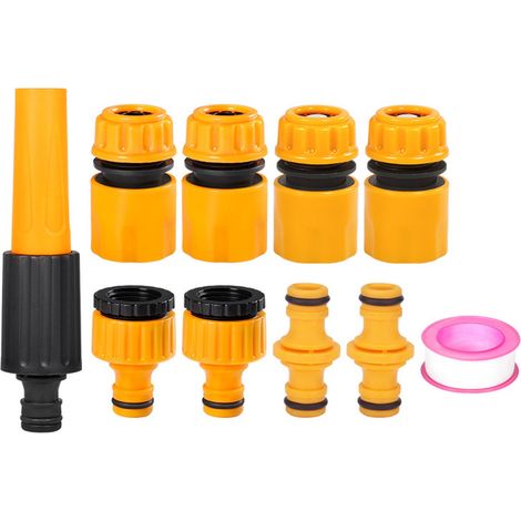 Lot de 10 raccords universels pour tuyau d arrosage avec adaptateurs et raccords rapides pour tuyaux de 20 mm kit de connexion pour système d irrigation jardin et arrosage des plantes (1/5)
