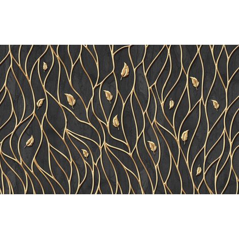 Magnetmatte für Heizkörperverkleidung, Goldene Blätter, 60x100cm (1/3)