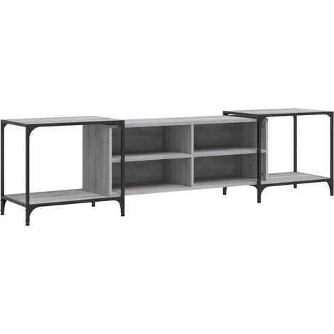 Mueble TV multimedia estantería para televisión buffet para televisión comedor salón dormitorio sonoma 203 x 37 x 50 cm madera contrachapada gris 020028439 (1/5)