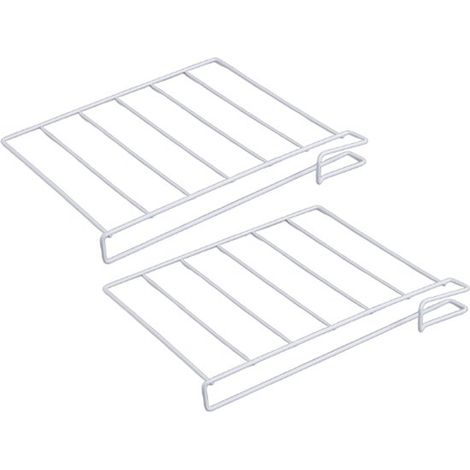 Lot de 2 séparateurs de garde-robe en métal blanc, 35 x 25 x 1,5 cm, pour rangement de Vêtements (1/4)