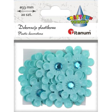 Decorazioni autoadesive 3D a forma di fiori blu, 20 pezzi