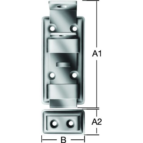 VORMANN Sicherheits-Schlossriegel gerade L 120mm,B 48mm Stahl brüniert (1/2)