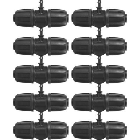 10 Stück 16 mm auf 4/7 Zoll Widerhaken-T-Verbinder für PE-Schläuche zur Gartenbewässerung (1/5)