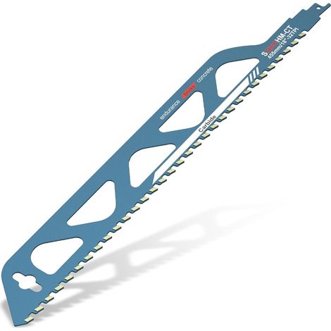 Lame de scie alternative, adaptée au béton cellulaire, aux briques, aux panneaux de ciment et au béton, longueur 455 mm.
