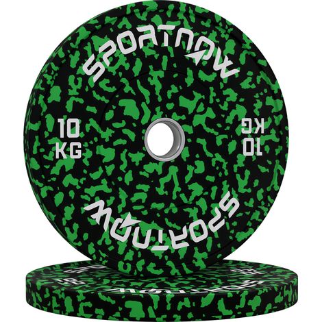 SPORTNOW Olympic Weight Plates with 5cm Holes, for Weight Lifting, 2 x 10kg (1/5)