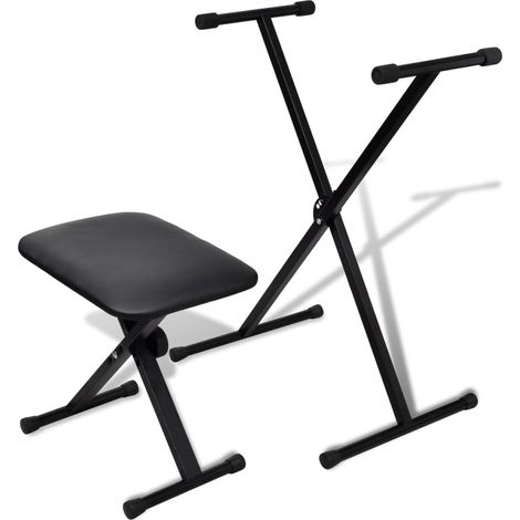 Juego de taburete y soporte ajustable para teclado