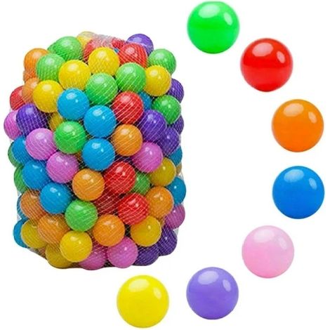 100 balles de piscine Divers accessoire de portail, couleurs assorties, plastique écologique, pour tentes et piscines gonflables (1/5)