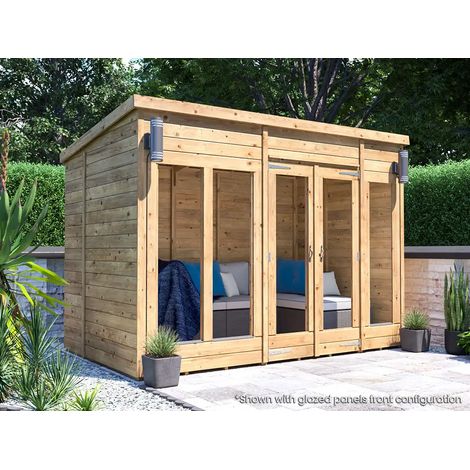 Dunster House Summerhouse 3m x 1.8m Modular Pent Fully Pressure Treated Timber RagePanda (1/4)