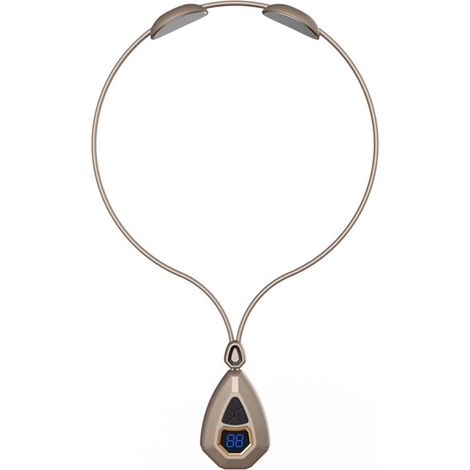 Collier de massage pour la nuque avec fonction chauffante, masseur portable pour les épaules et la nuque, masseur lymphatique à impulsions électriques EMS pour femmes et hommes (cadeau marron)-AquaFor (1/5)