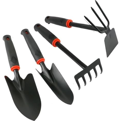 Très Bien Ensemble d'outils de Jardin Kit d'outils à Main de Jardin 4 pièces Truelle Ergonomique en Aluminium (1/5)