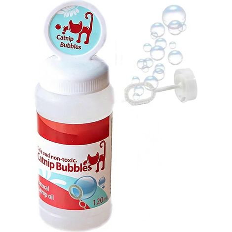 Bulles d'herbe à chat pour chats, jouet interactif et amusant, bulle d'huile d'herbe à chat naturelle pour jouer et se dépenser (1/5)