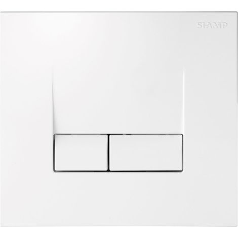 Siamp – Plaque de commande double touche – Trappe de visite – Blanc – Pour espaces confinés – 31191010
