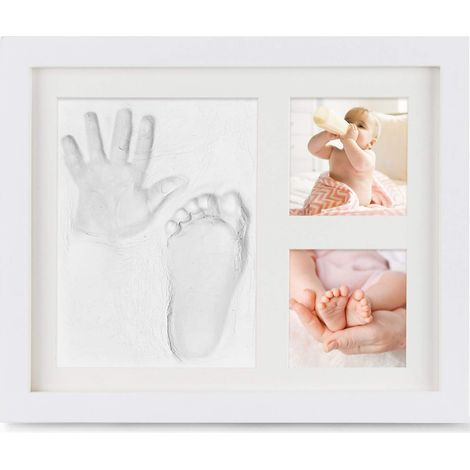 Kit Empreintes Mains Et Pieds Bebe - Cadre Photo Bois Avec Platre - Souvenir Naissance - 1 Unite (1/5)