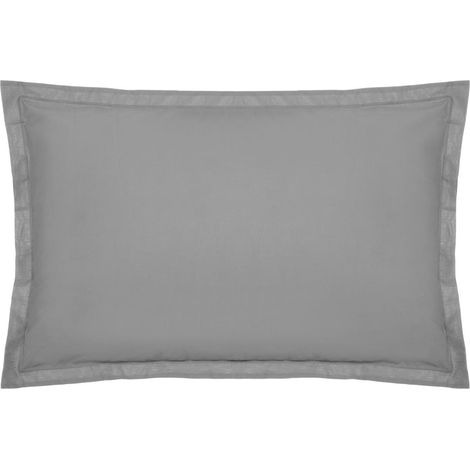 Federa per cuscino 50 x 70 cm, cotone grigio